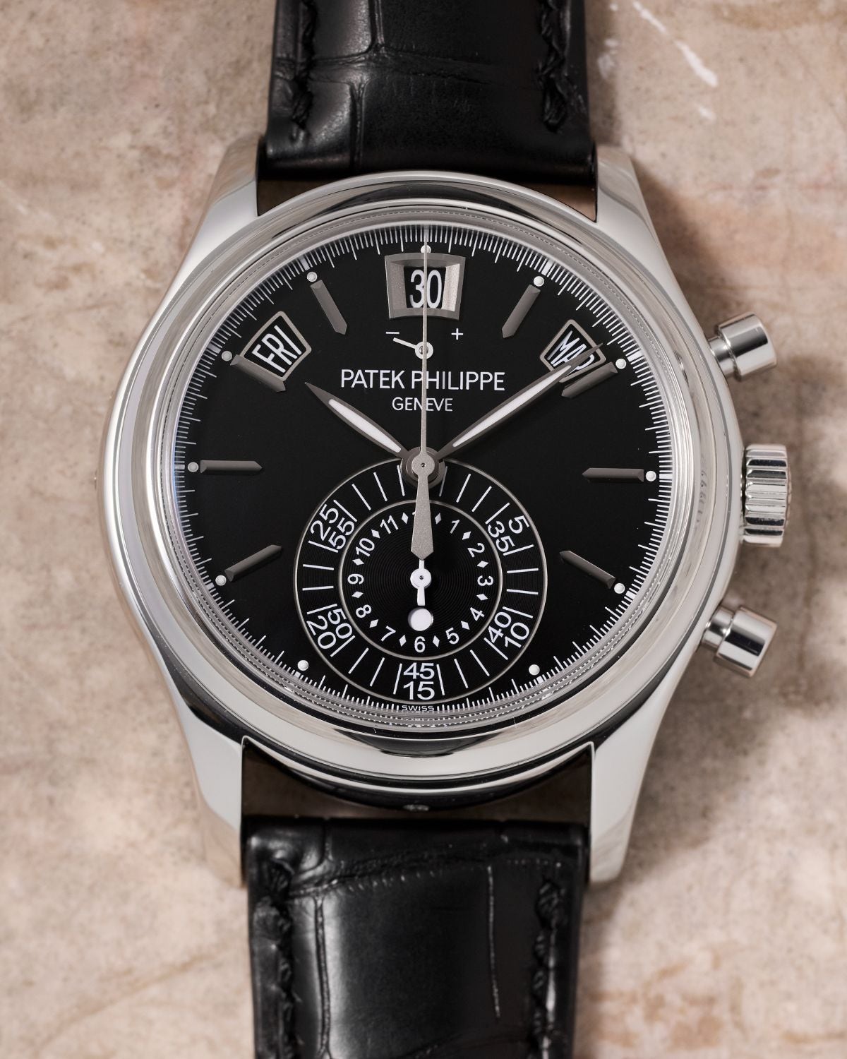 Lot 83: A circa 2014 Patek Philippe Ref. 5960P-016 in platinum, included in the Phillips New York Sessions, Fall 2026. Estimate: USD $26,000–52,000
