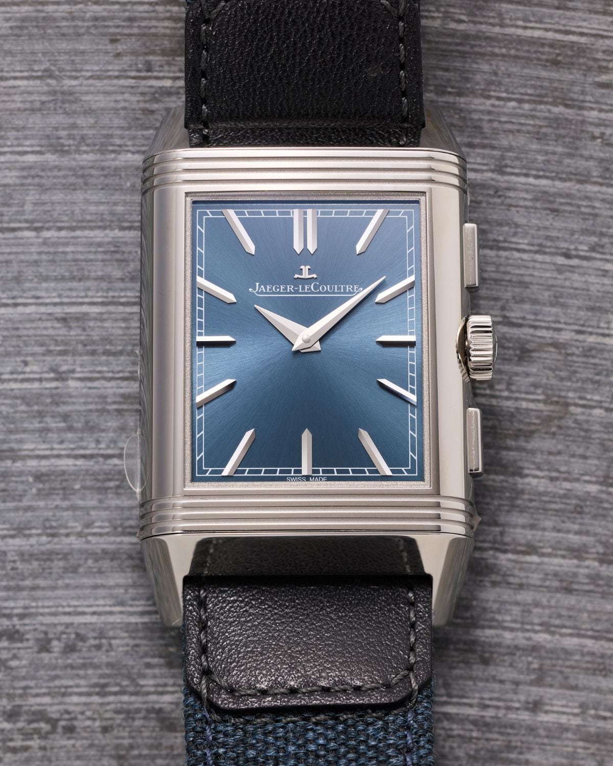 Lot 54: A circa 2023 Jaeger-LeCoultre Reverso Tribute Chronograph Ref. Q389848J in stainless steel, included in the Phillips New York Sessions, Fall 2026. Estimate: USD $10,000–20,000
