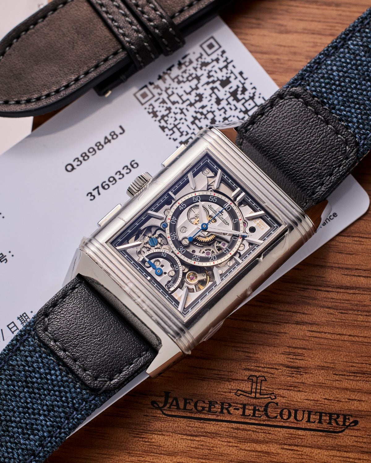 Lot 54: A circa 2023 Jaeger-LeCoultre Reverso Tribute Chronograph Ref. Q389848J in stainless steel, included in the Phillips New York Sessions, Fall 2026. Estimate: USD $10,000–20,000