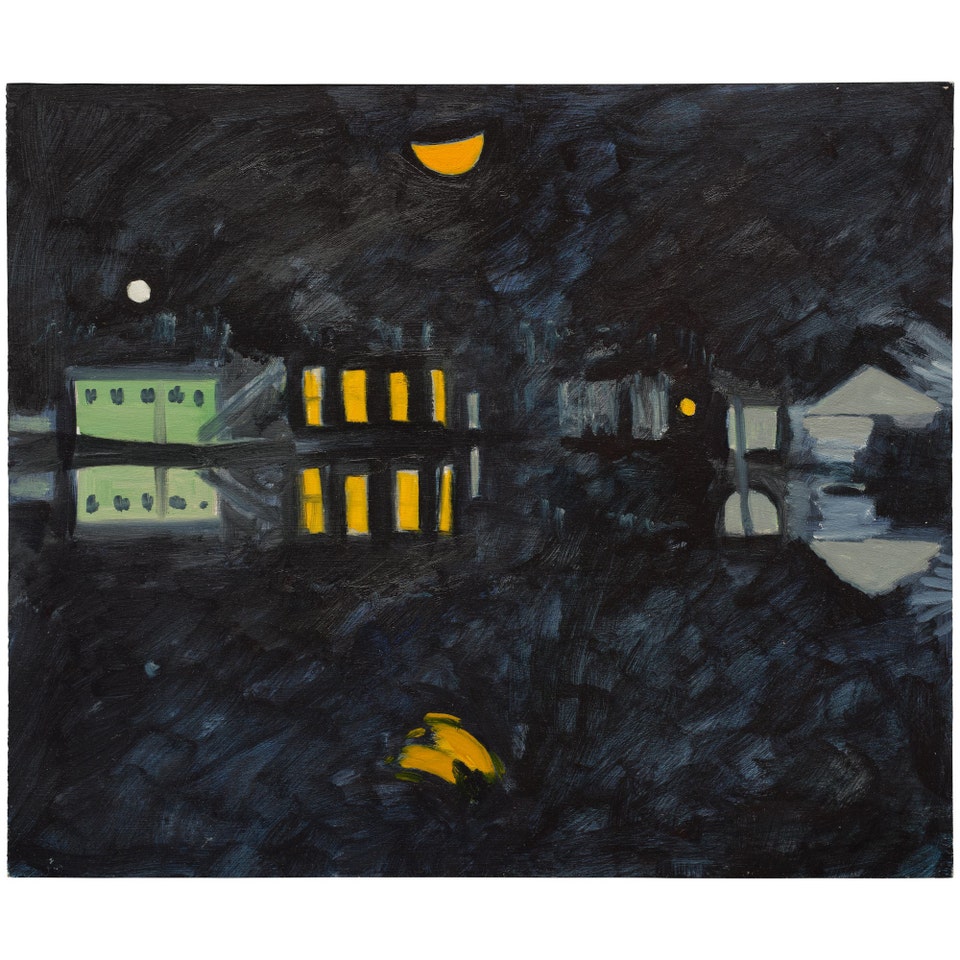 Lois Dodd Night Bayou at Pierre Part, LA 1984 at Phillips Auction New York