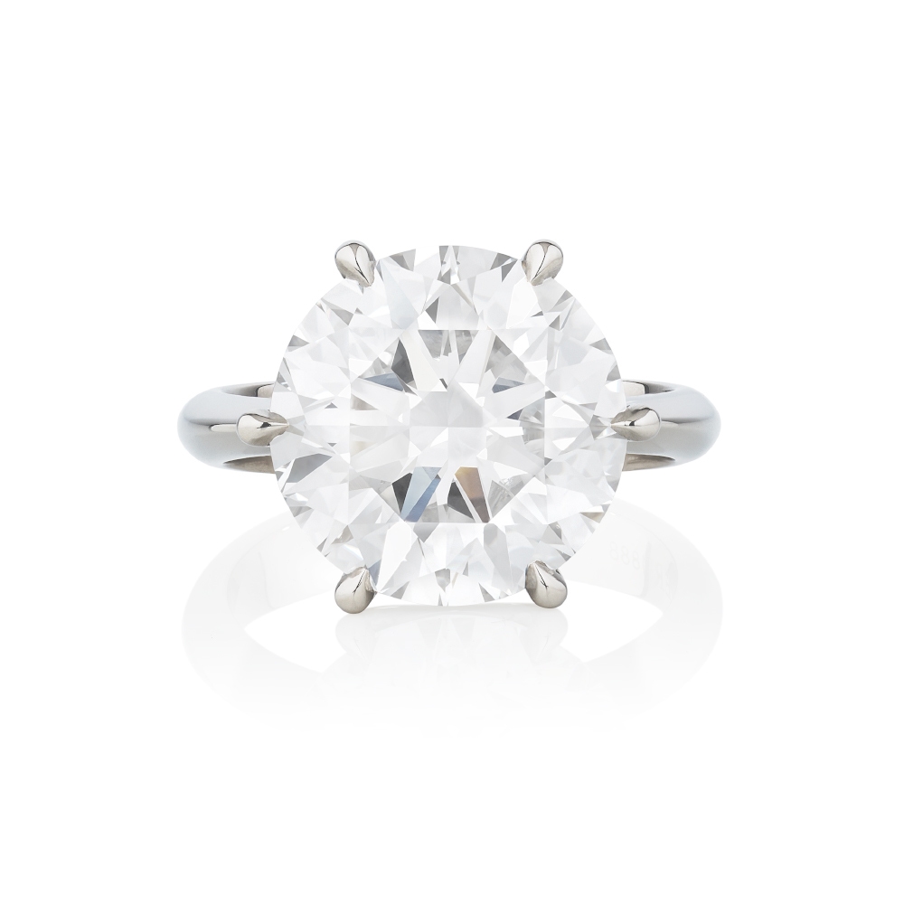 Bucherer, Fine diamond ring. Type IIa diamond weighing 10.09 carats, D Colour, Flawless, Excellent Cut, Polish, and Symmetry.