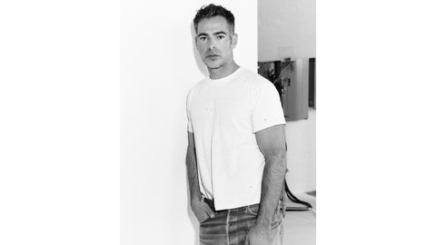 Designer Jonathan Simkhai in his atelier.