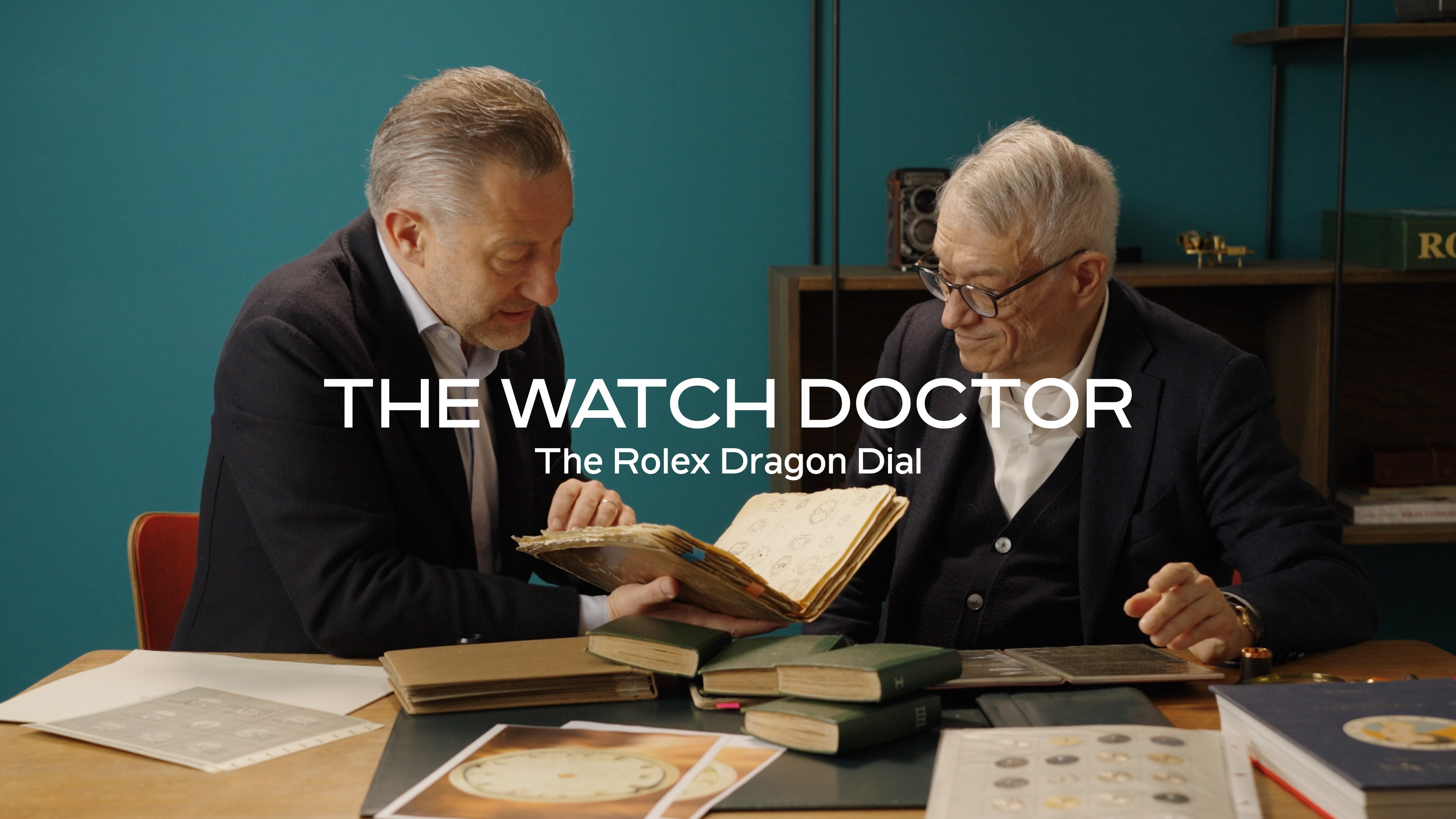 Aurel Bacs and Dr. Helmut Crott look at some rare archives 