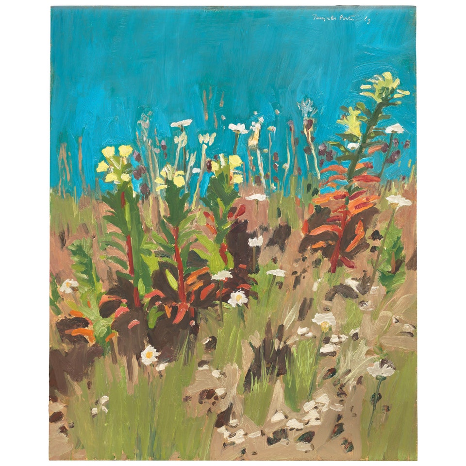 Fairfield Porter Flowers on a Bank 1969 at Phillips Auction New York