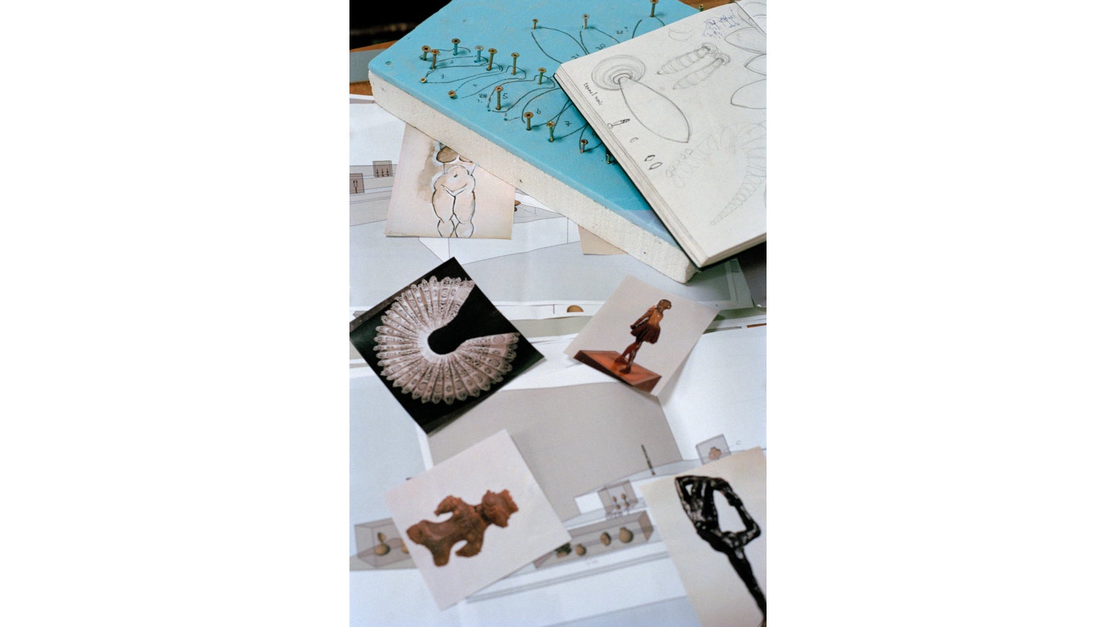 Odundo conducting research for her exhibition Magdalene Odundo: The Journey of Things at the Hepworth Wakefield.