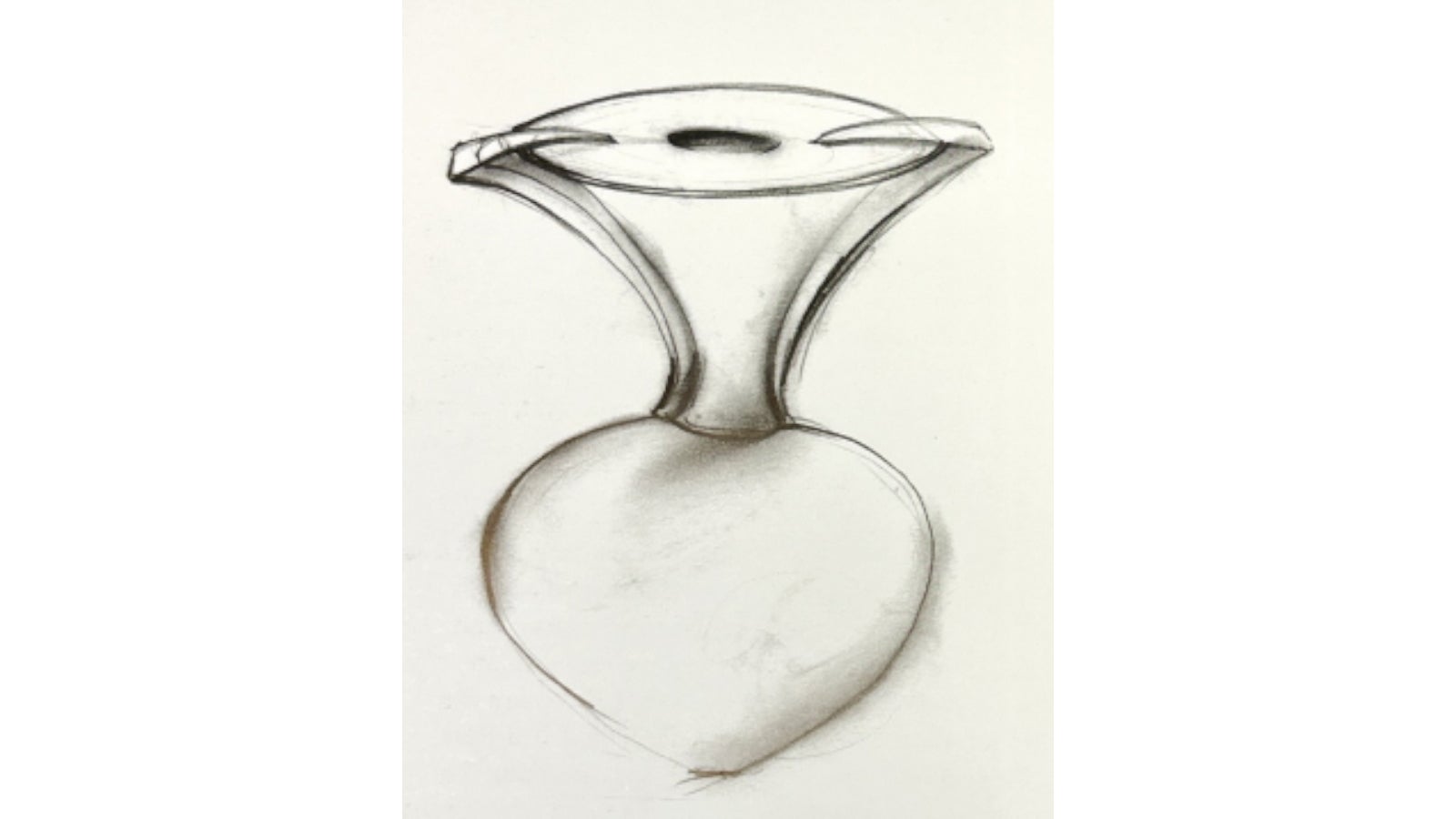 Odundo’s sketch of the present ‘Untitled’ vessel.