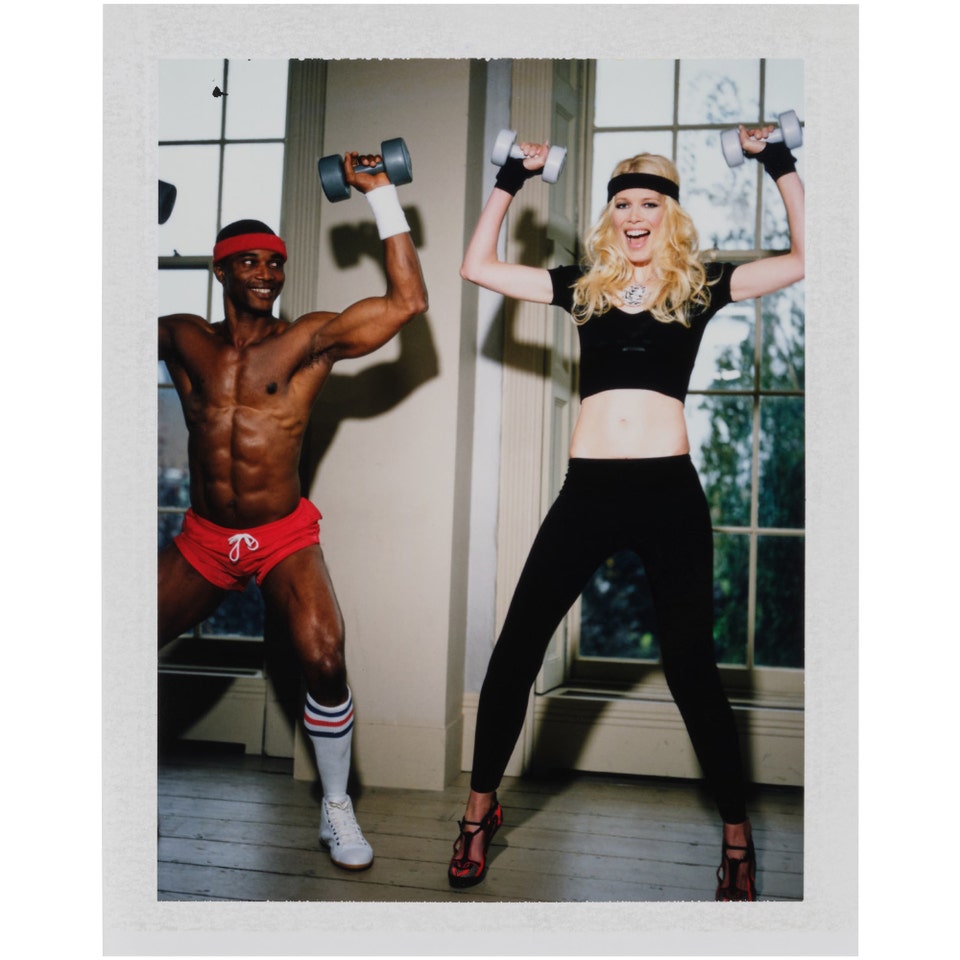 Ellen von Unwerth Chic & Fit, Claudia Schiffer, London, 2007. Photographs New York.