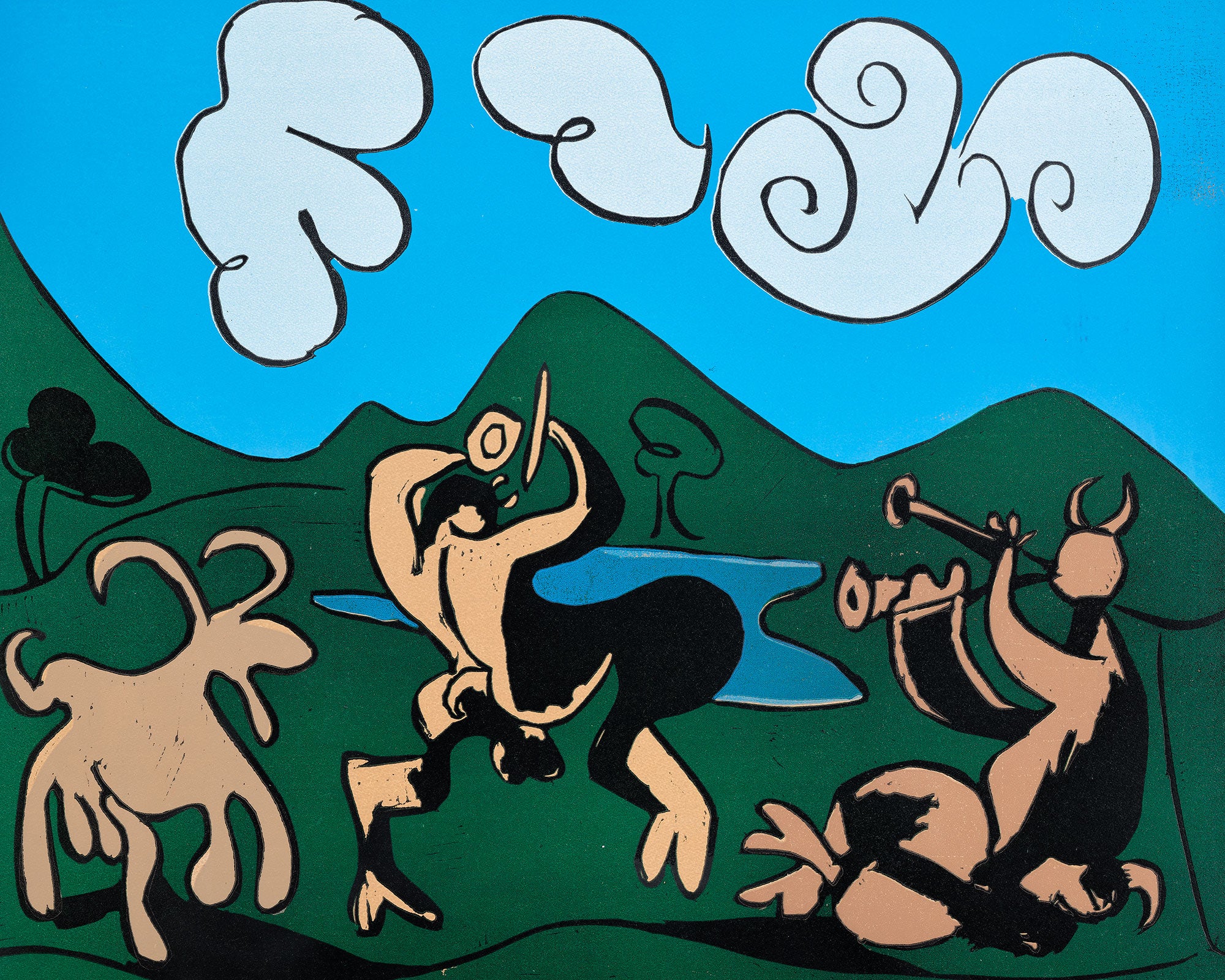 Pablo Picasso Faunes et chèvre (Fauns and Goat) (Bl. 934, Ba. 1263)